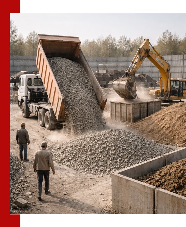 Доставка нерудных материалов с погрузкой и разгрузкой в Нововоронеже