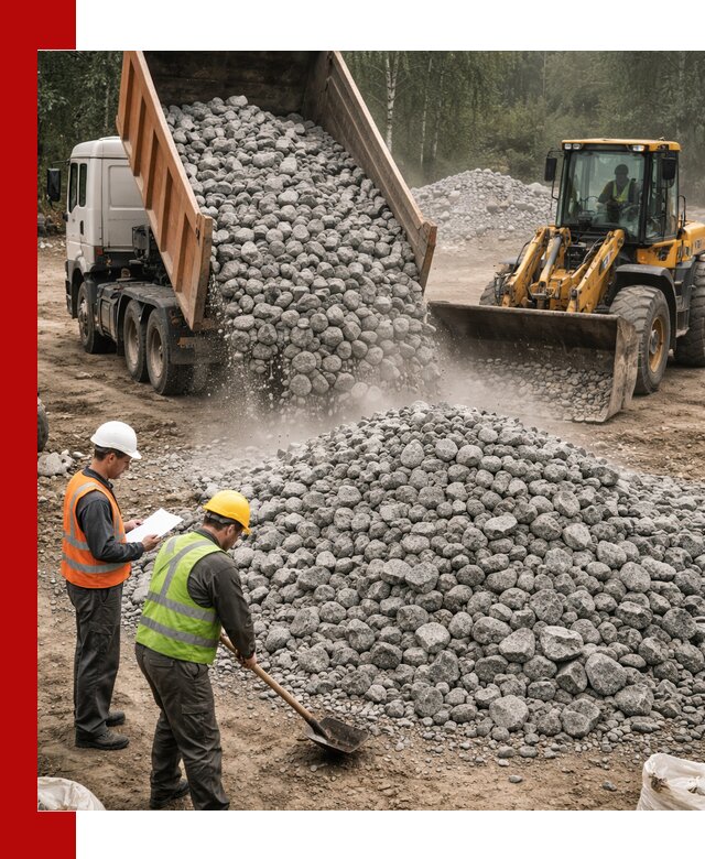 Гранитный щебень фракция 70-150 доставка в Нововоронеже