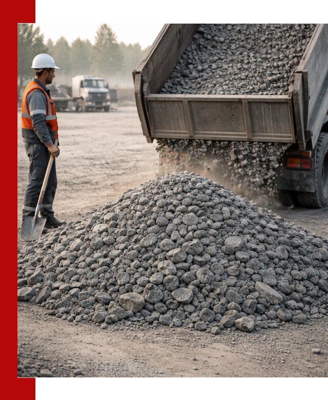 Гранитный щебень фракции 100–201 для строительства в Нововоронеже