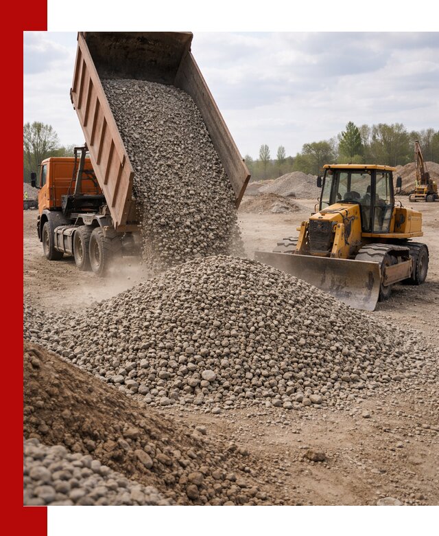 Доставка гравийного щебня фракции 40-70 в Нововоронеже