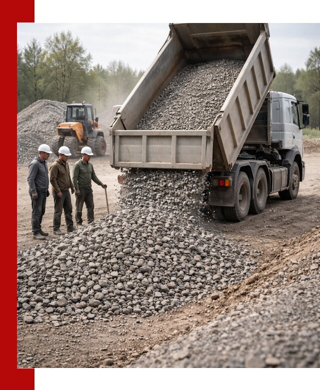 Доставка гравийного щебня фракции 70-120 в Нововоронеже