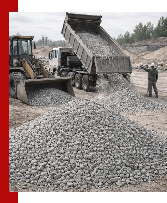 Доставка известнякового щебня фр. 5–20 в Нововоронеже