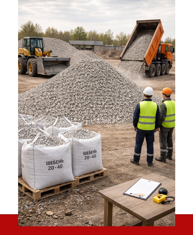 Известняковый щебень 20-40 в Нововоронеже от 2125 р. ПРОНЕРУДНвв