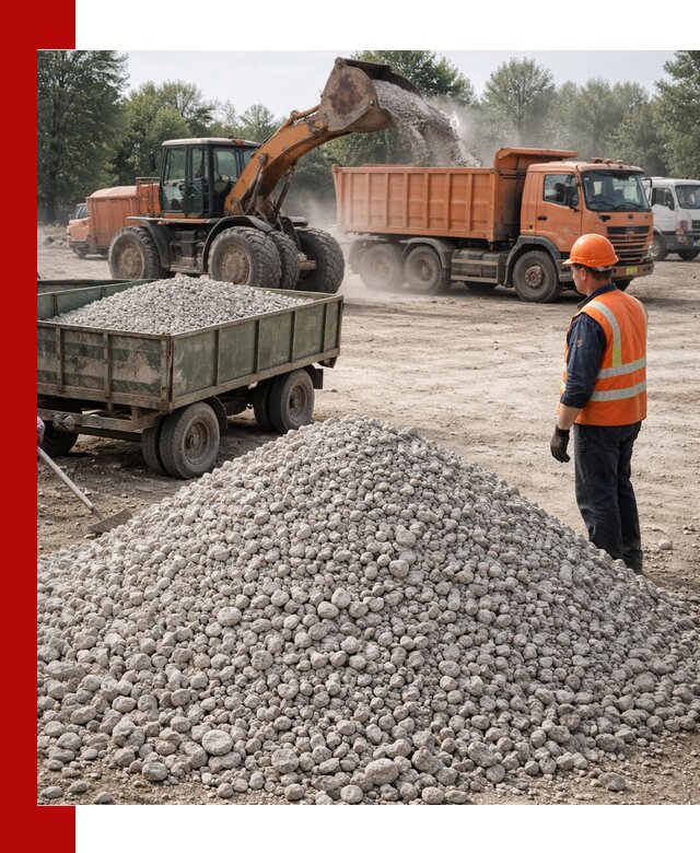 Доставка известнякового щебня фракция 20–40 в Нововоронеже