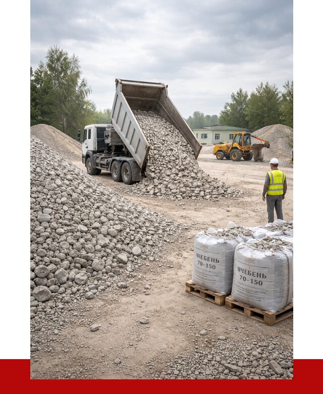 Известняковый щебень фракция 70-150 в Нововоронеже от 1265 р. | ПРОНЕРУДНвв