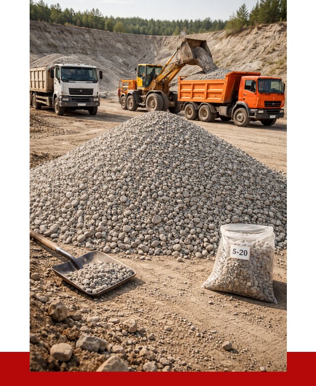 Доломитовый щебень фр. 5-20 в Нововоронеже от 4250 р. | ПРОНЕРУДНвв
