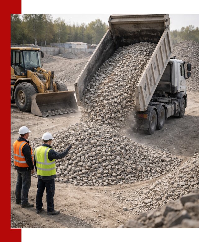 Вторичный щебень фракция 40–70 доставка в Нововоронеже