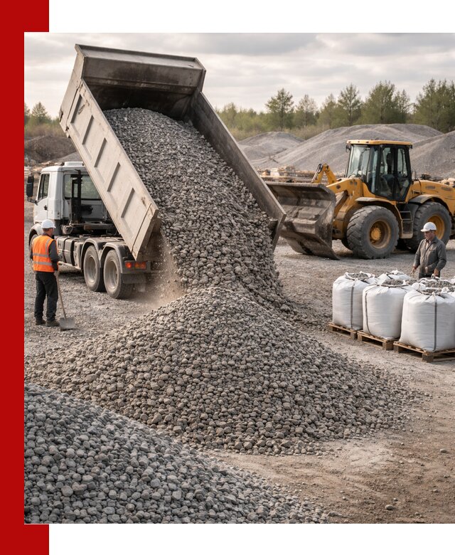 Бетонный щебень фракция 5–20 с доставкой в Нововоронеже