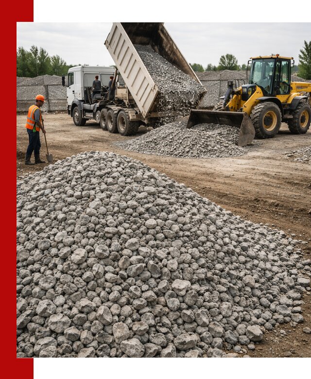 Доставка бетонного щебня фракции 40-70 в Нововоронеже