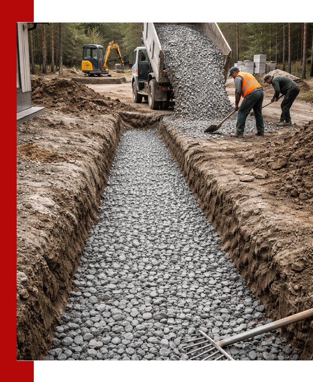 Щебень для дренажа с доставкой в Нововоронеже высокого качества