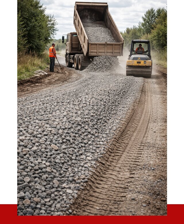 Щебень для отсыпки дороги в Нововоронеже от 2732 р. ПРОНЕРУДНвв