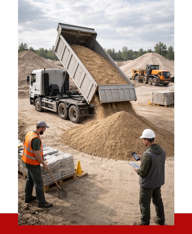 Карьерный песок с доставкой в Нововоронеже от 3643 р. ПРОНЕРУДНвв