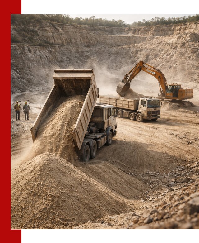 Карьерный песок навалом с доставкой в Нововоронеже