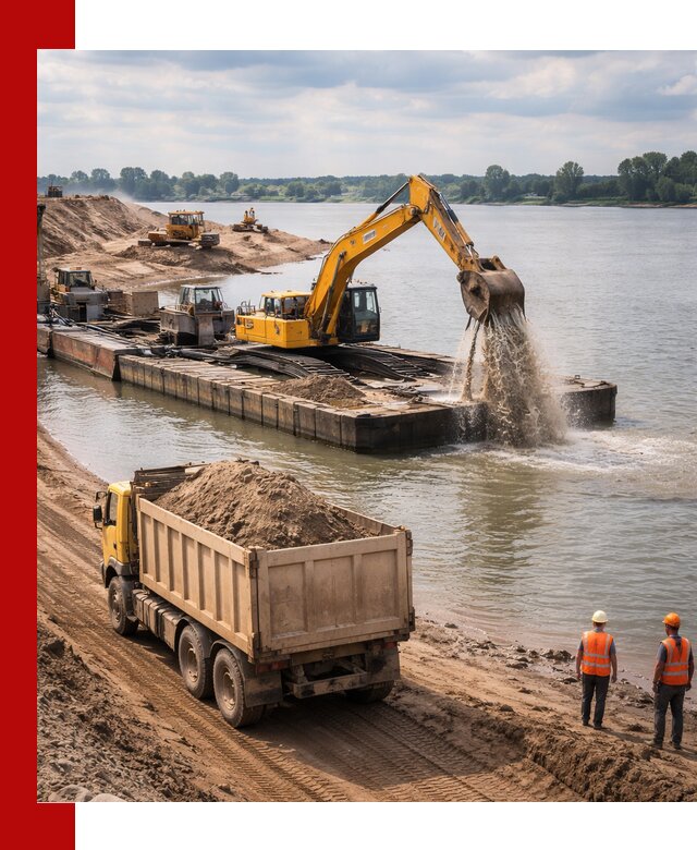 Намывной песок с доставкой в Нововоронеже оптом и в розницу