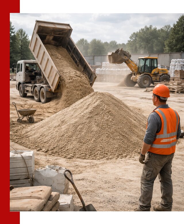 Доставка строительного песка с самосвалом в Нововоронеже