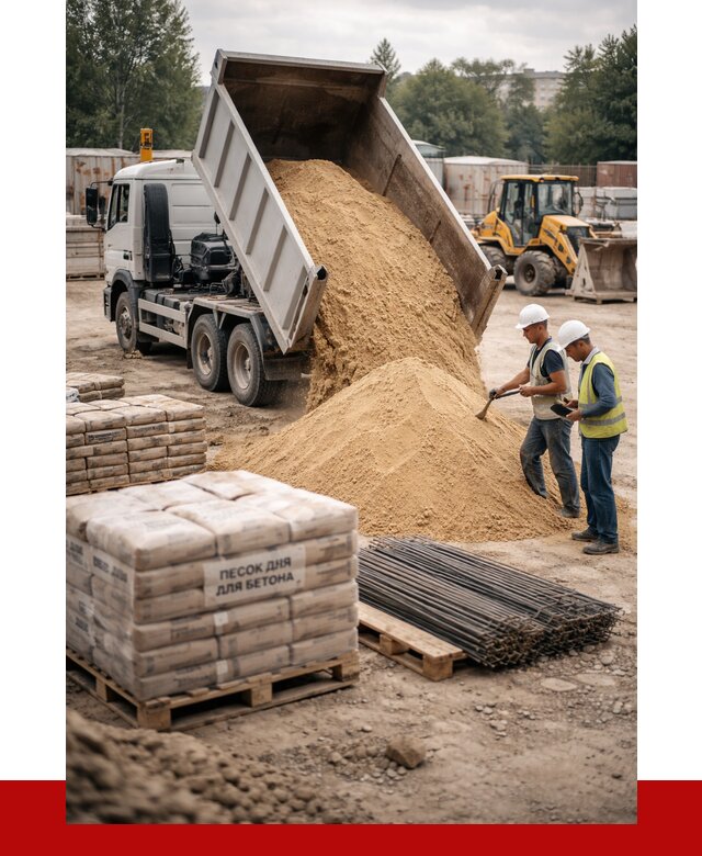 Песок для бетона в Нововоронеже от 2530 р. с доставкой, ПРОНЕРУДНвв
