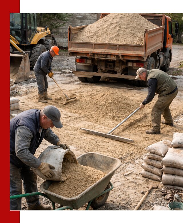 Поставка песка для стяжки в Нововоронеже с быстрой доставкой