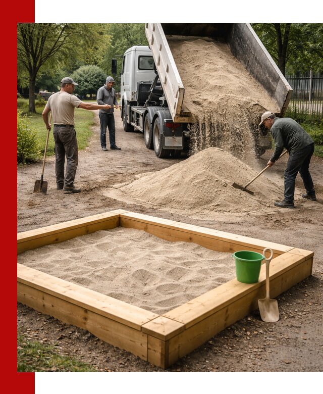 Песок для песочницы с доставкой в Нововоронеже недорого и чистый