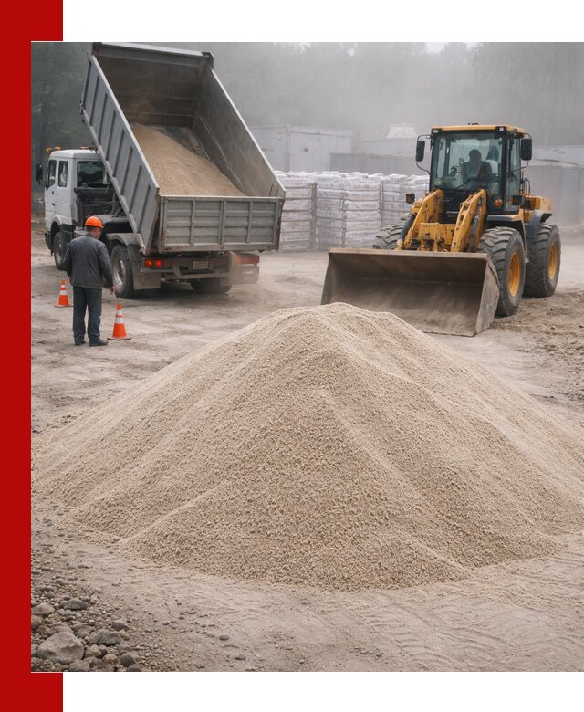 Кварцевый песок фракция 0–8 для стройработ в Нововоронеже