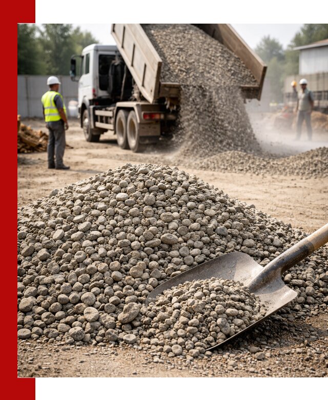 Доставка гравия фракции 20-40 в Нововоронеже с самосвалами