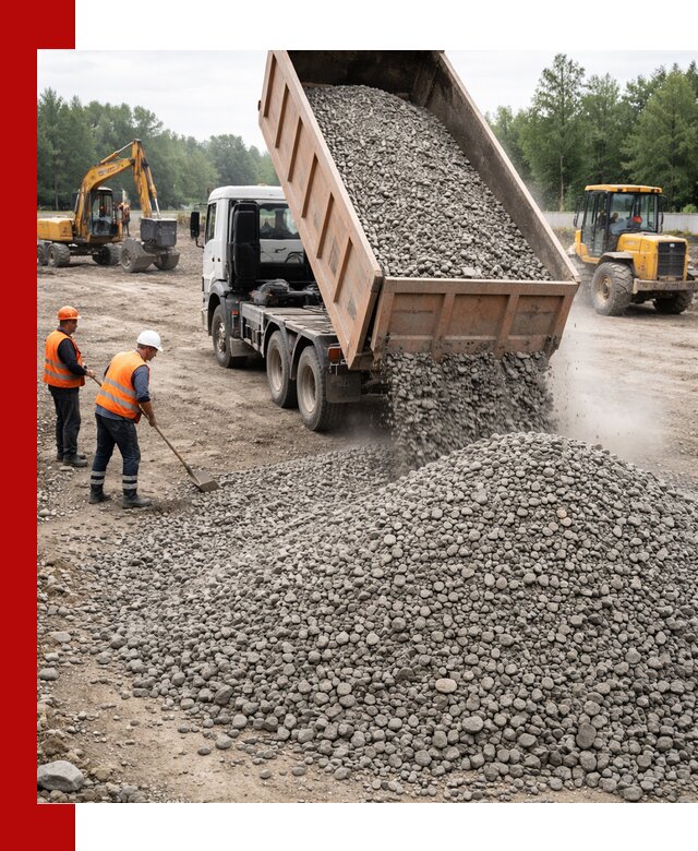 Доставка гравия фракции 40-70 в Нововоронеже оптом и в розницу