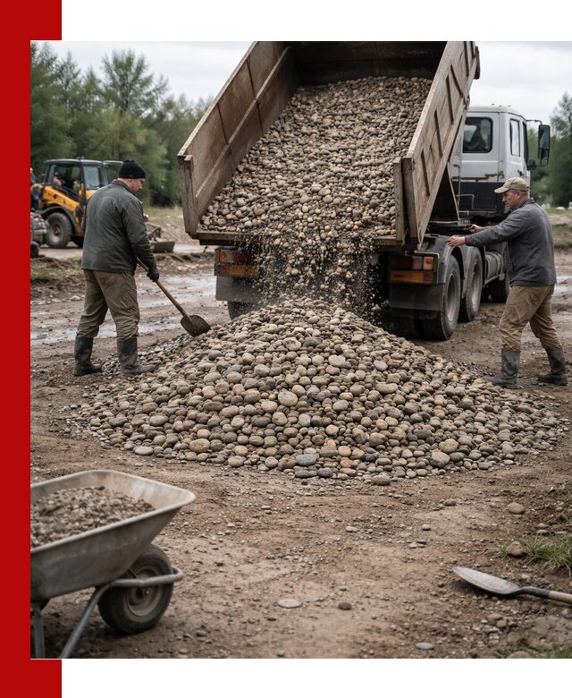 Доставка гальки речной оптом и в розницу в Нововоронеже