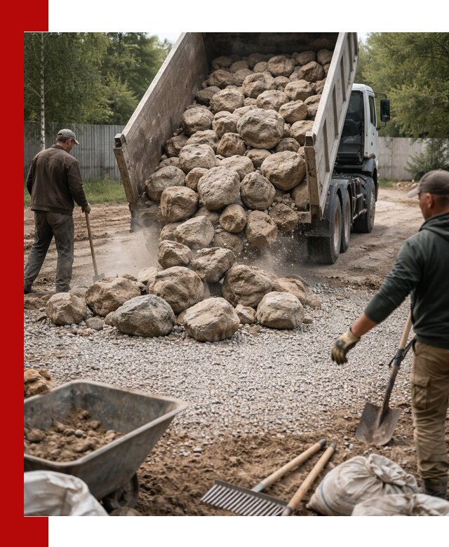 Доставка и укладка булыжника в Нововоронеже