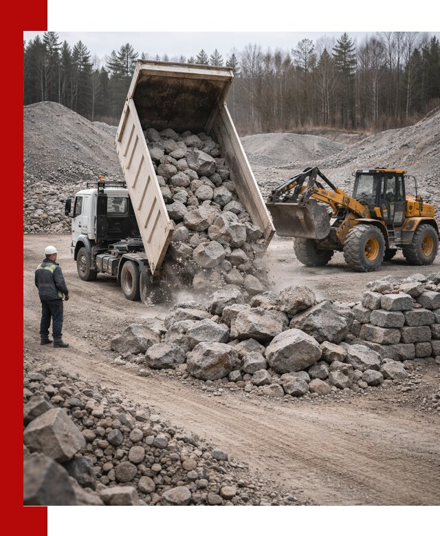 Доставка и продажа бутового гранитного камня в Нововоронеже