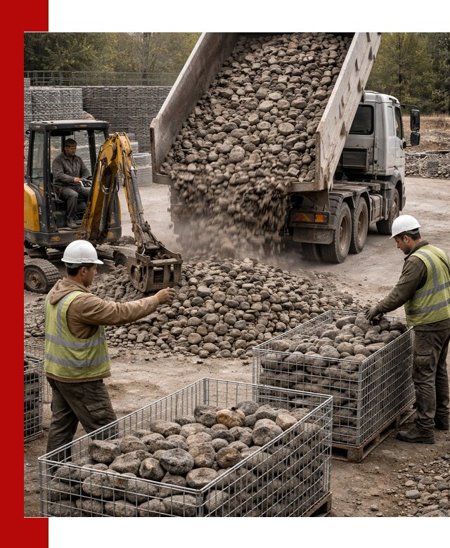 Камень для габионов фракция 100–201 в Нововоронеже