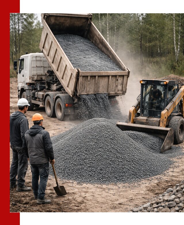 Гранитный отсев 0-5 с доставкой и разгрузкой в Нововоронеже