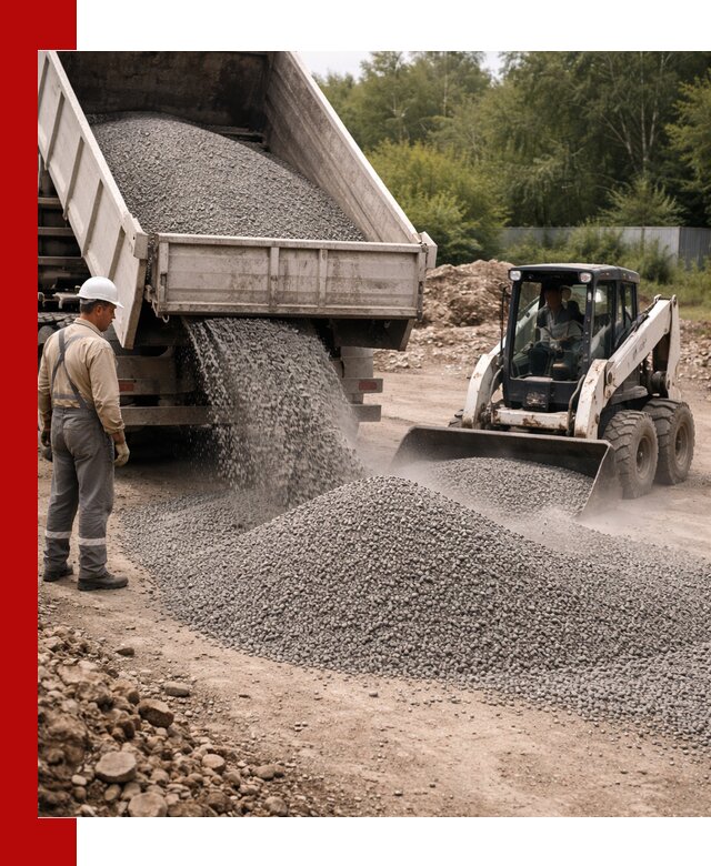 Доставка гравийного отсева 0-5 в Нововоронеже оптом и в розницу