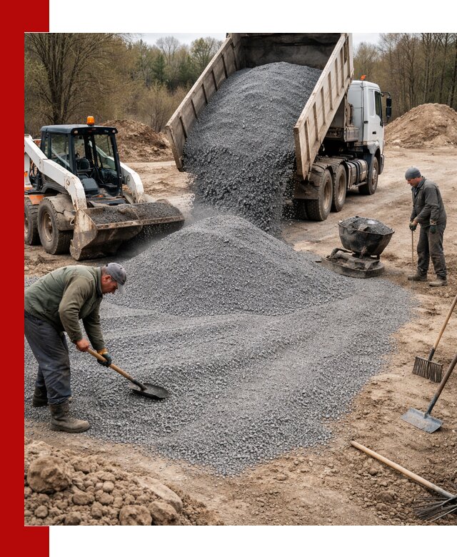 Отсев для подсыпки в Нововоронеже — доставка и подсыпка на участок