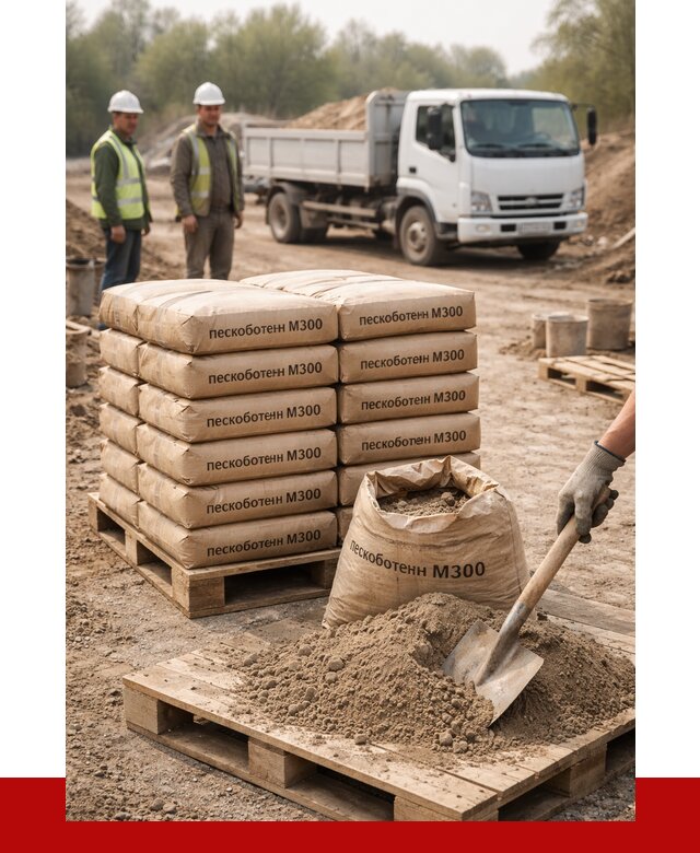 Пескобетон М300 в Нововоронеже с доставкой от 4706 р. за куб | ПРОНЕРУДНвв