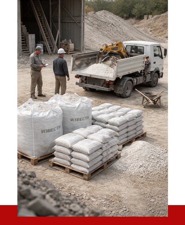 Известь строительная в Нововоронеже с доставкой от 4250 р. | ПРОНЕРУДНвв