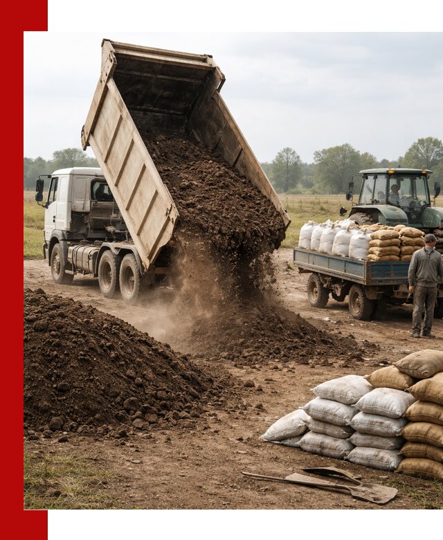 Доставка грунта и удобрений оптом в Нововоронеже для сельхоз и строительства