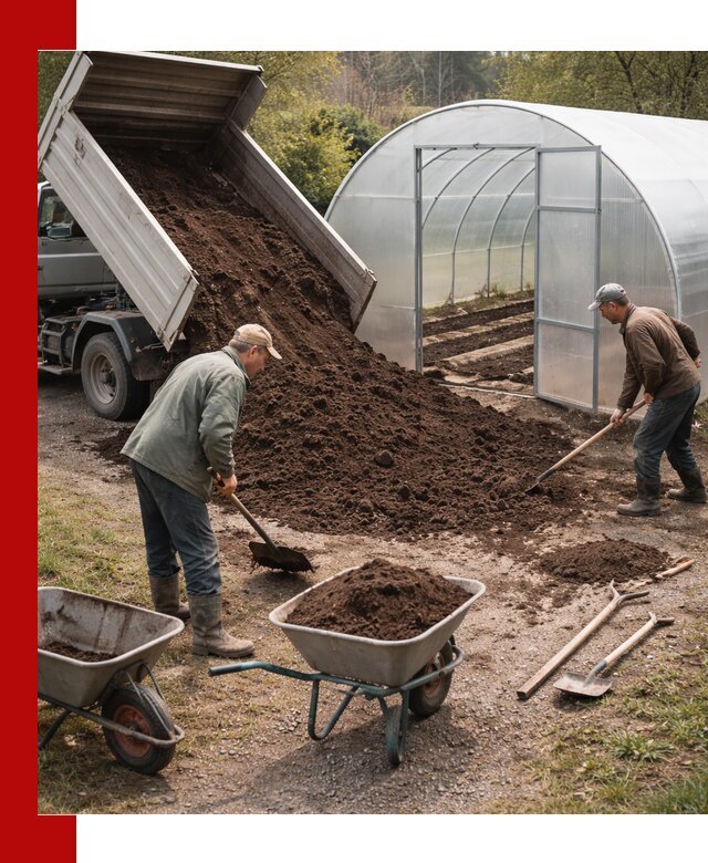 Грунт для теплицы с доставкой в Нововоронеже — плодородный субстрат под растения