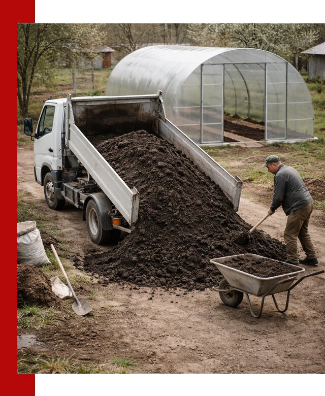 Чернозем для теплицы с доставкой в Нововоронеже