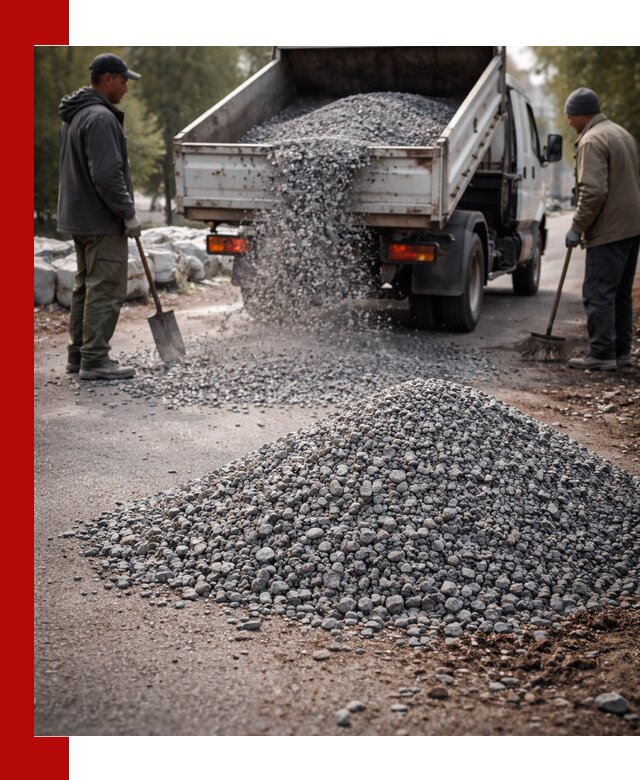 Гранитная крошка для посыпки дорог и тротуаров в Нововоронеже