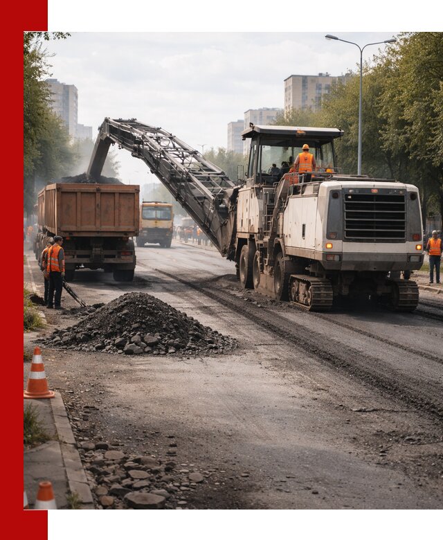 Фрезерованный асфальт в Нововоронеже — удаление и вывоз старого покрытия