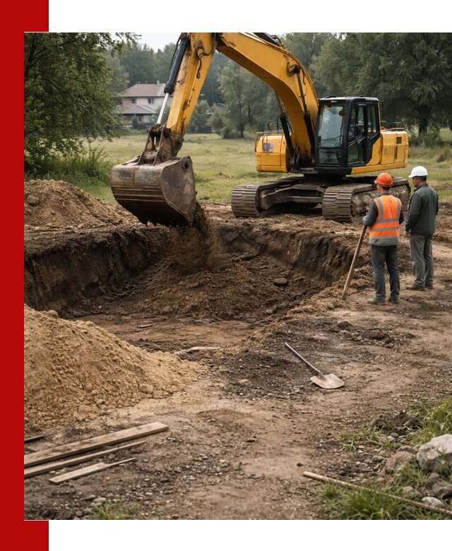 Рытье котлована под фундамент в Нововоронеже (быстро и недорого)