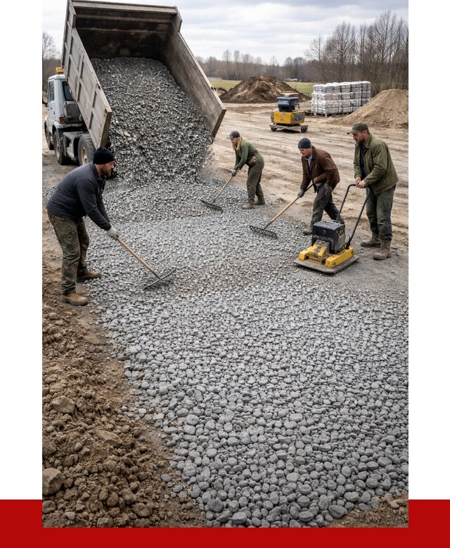 Устройство щебеночной подушки в Нововоронеже от 4554 р. ПРОНЕРУДНвв